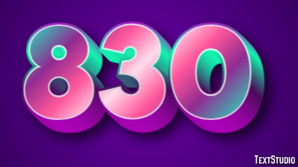830 Text Effect