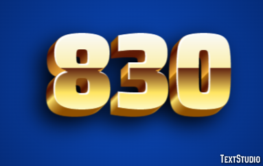 830 Text Effect