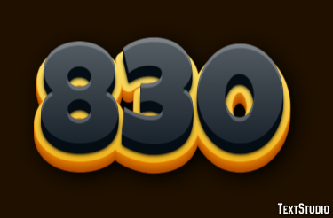 830 Text Effect