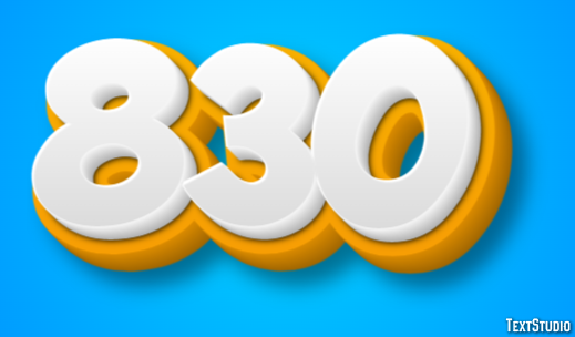 830 Text Effect