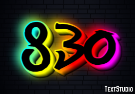830 Text Effect