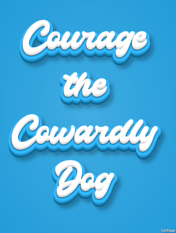 Courage the Cowardly Dog Text effect