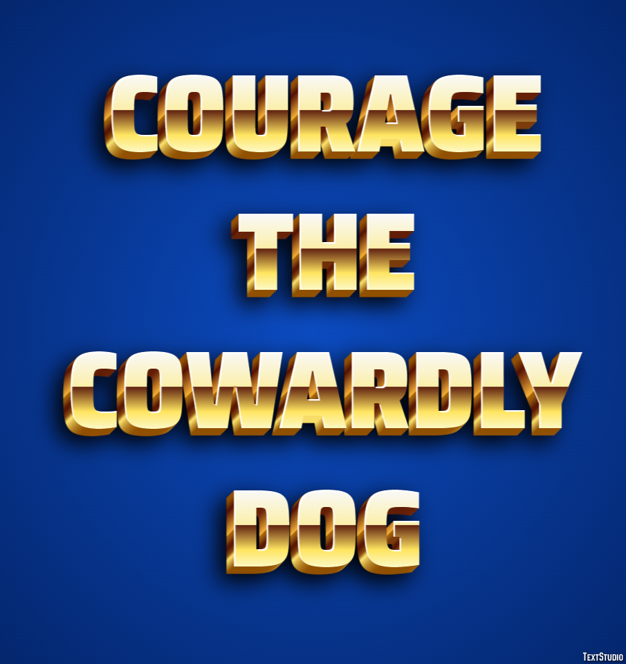 Courage the Cowardly Dog Text effect