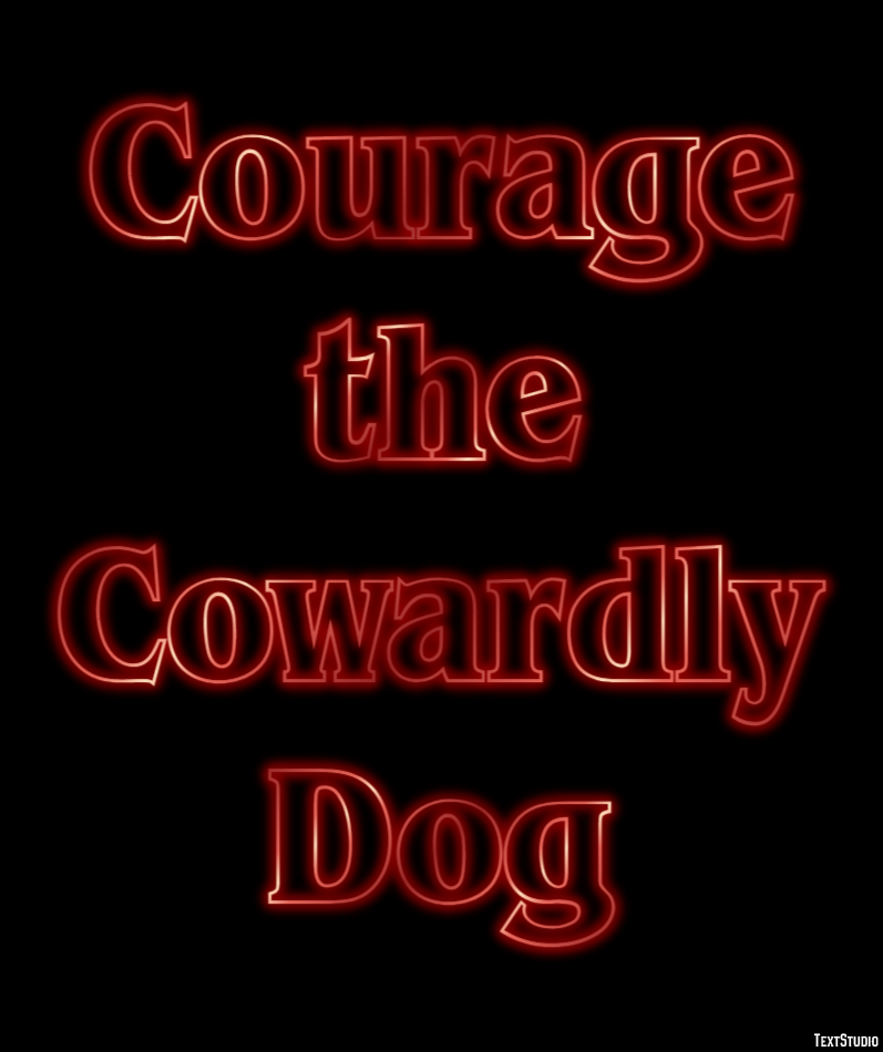 Courage the Cowardly Dog Text effect
