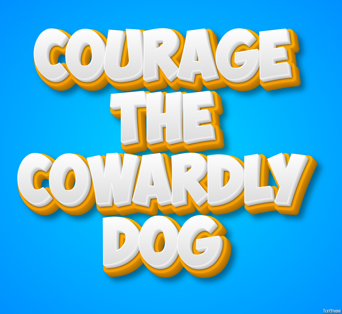 Courage the Cowardly Dog Text effect