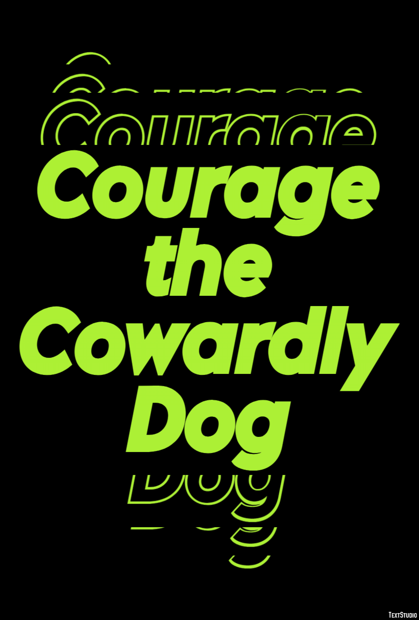 Courage the Cowardly Dog Text effect