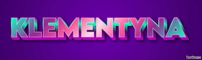 Klementyna Effetto testo