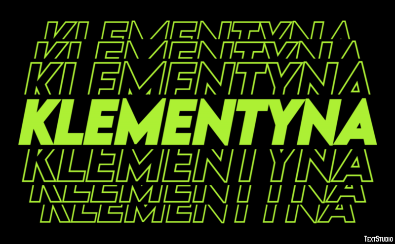 Klementyna Efekt tekstowy