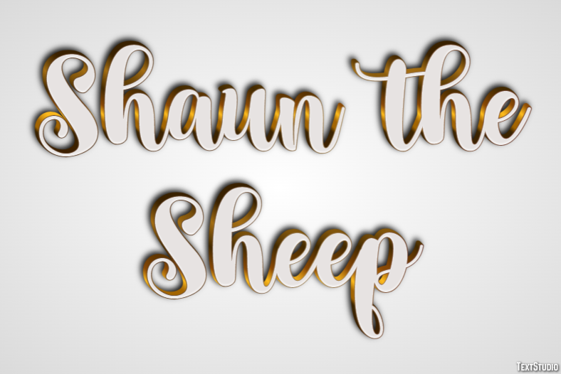 Shaun the Sheep Text Effect