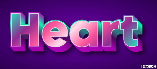 Heart Texteffekt