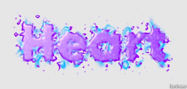 Heart Effet de Texte