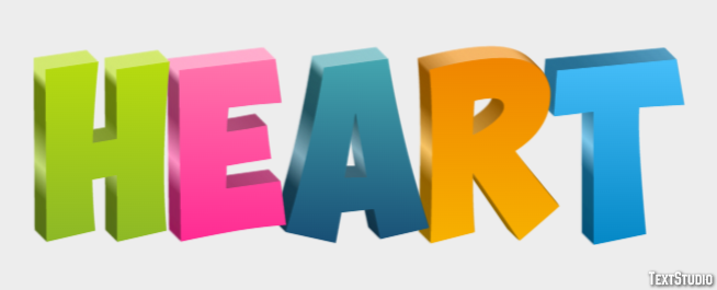 Heart Texteffekt