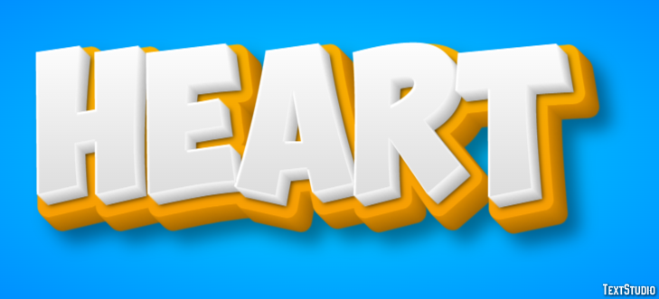 Heart Texteffekt