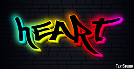 Heart Texteffekt