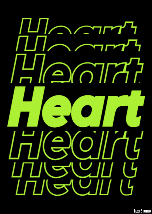 Heart Texteffekt