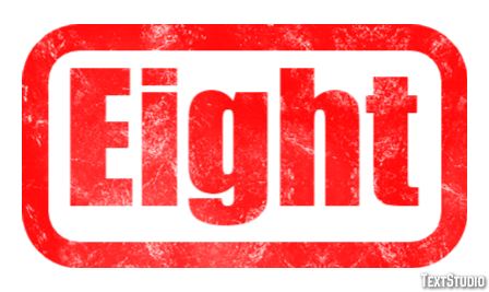 Eight Effetto testo
