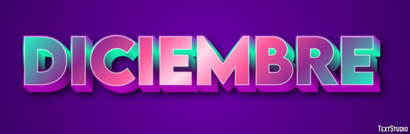 Diciembre Efecto de texto