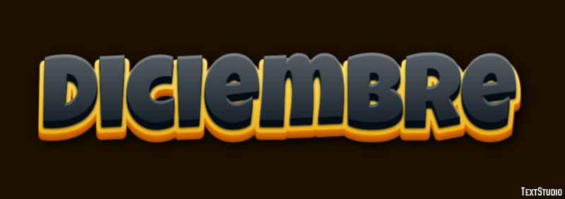 Diciembre Text Effect