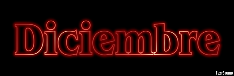 Diciembre Efecto de texto