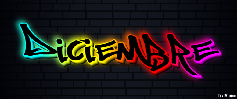 Diciembre Efecto de texto