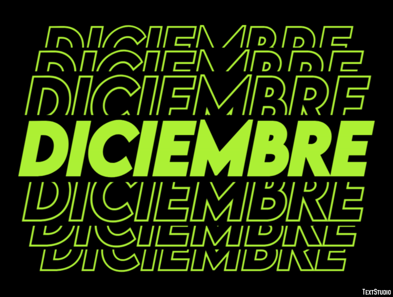 Diciembre Efecto de texto