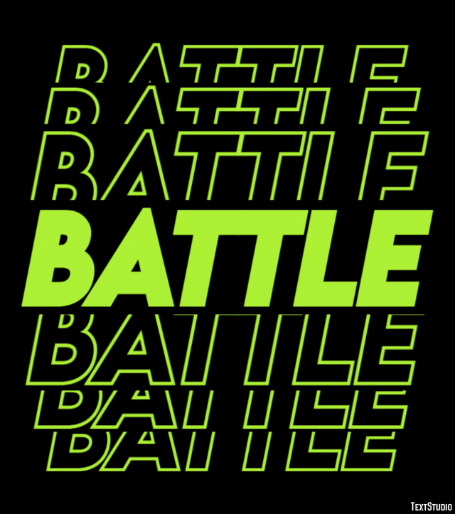 Battle Эффект текста