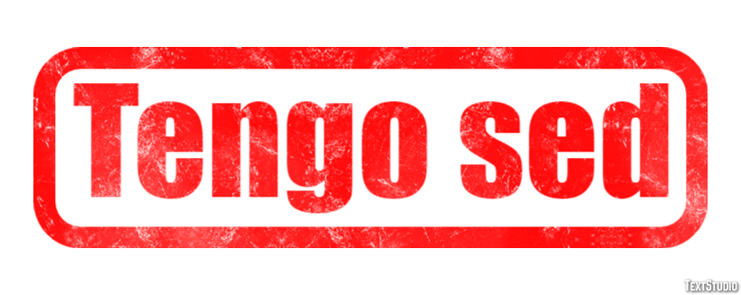 Tengo sed Text Effect