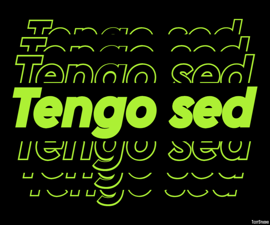 Tengo sed Text Effect