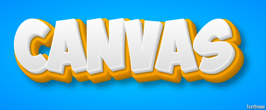 Canvas Efeito de texto