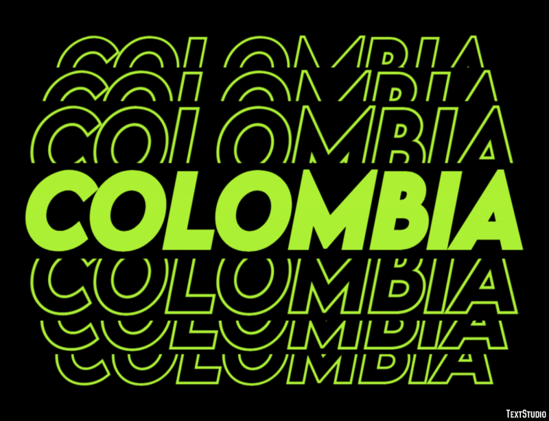 Colombia Effetto testo