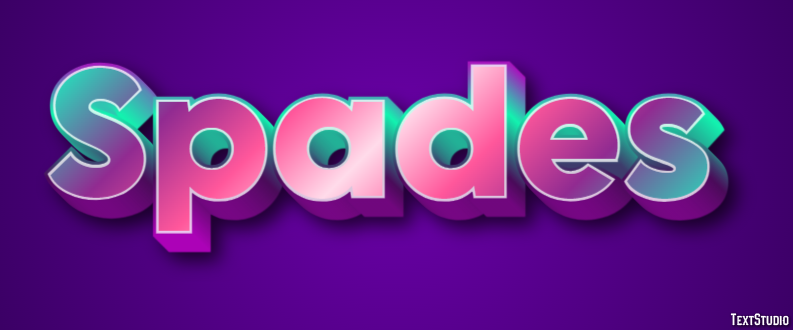 Spades Text effect