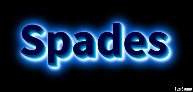 Spades Text effect