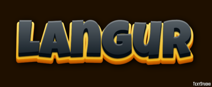 Langur Efeito do texto