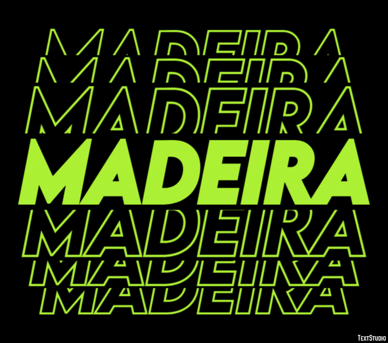 Madeira Efecto de texto