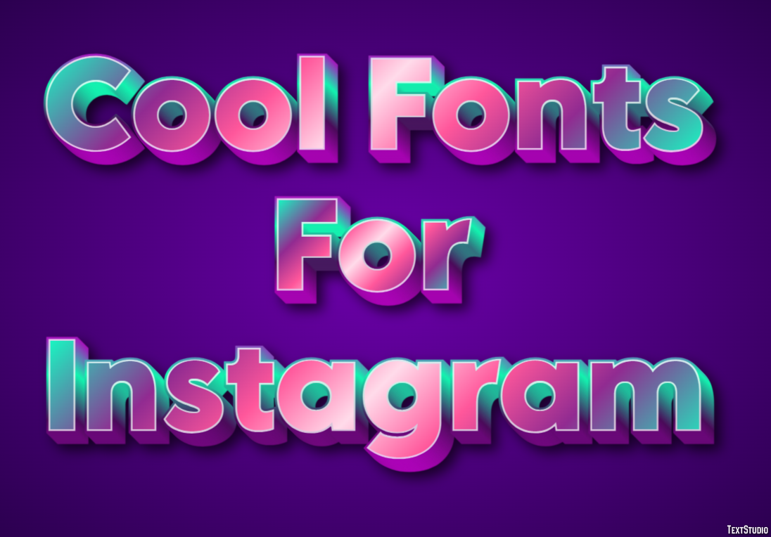Cool Fonts For Instagram Efeito de texto