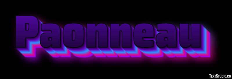Paonneau Efecto de Texto