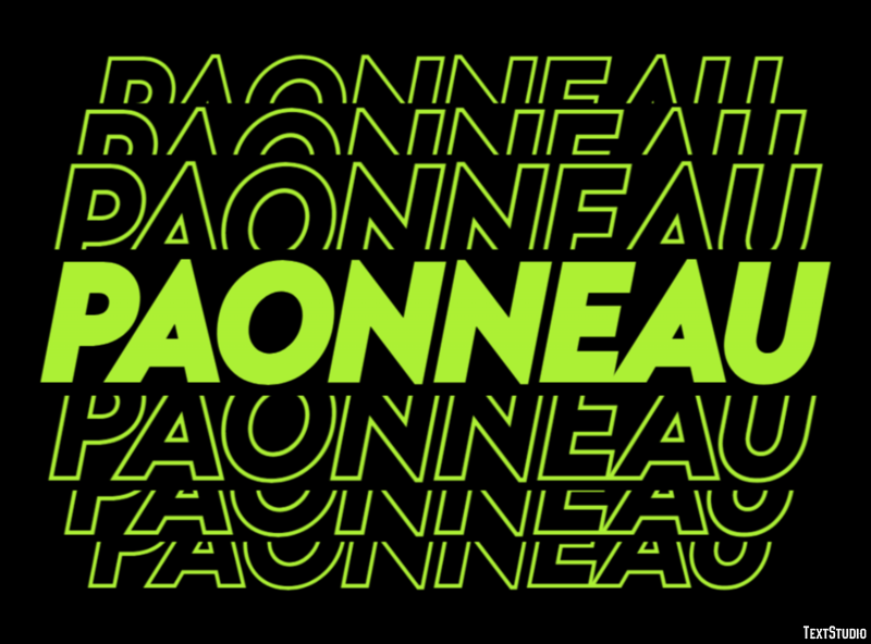 Paonneau Efecto de Texto