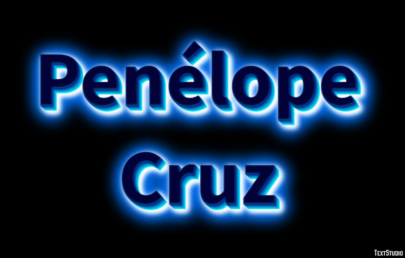 Penélope Cruz Texteffekt