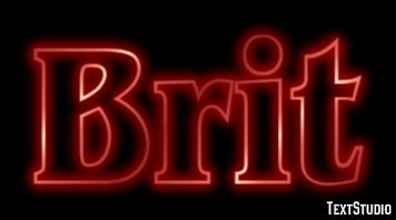 Brit Text effect