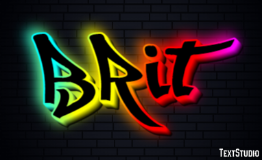 Brit Text effect