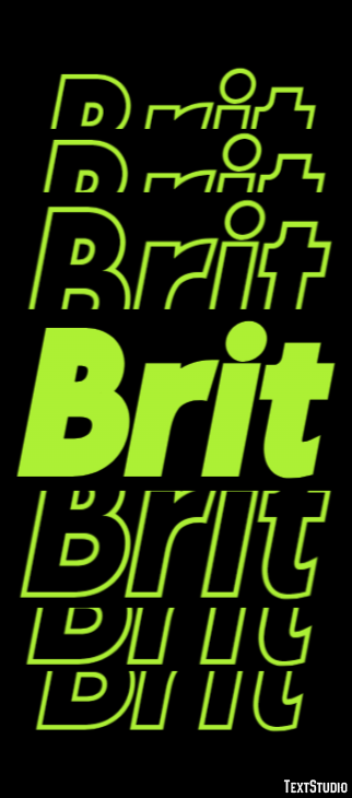 Brit Text effect