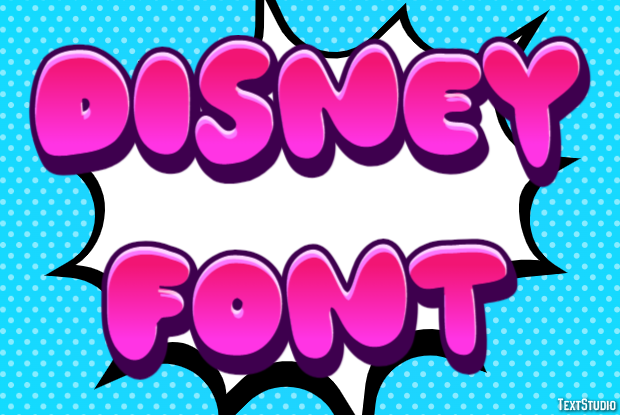 Disney Font Efecto de Texto