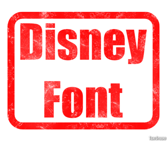 Disney Font Texteffekt
