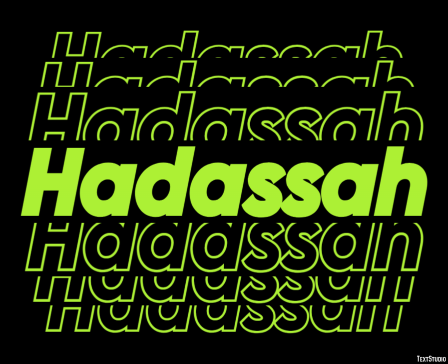 Hadassah Tekst Effect