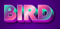 Bird Text effect