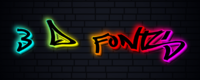 3 D Fonts Efeito do texto