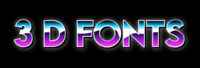 3 D Fonts Efecto de texto