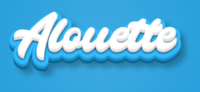 Alouette Effet de texte
