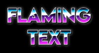 Flaming Text Tekst effect