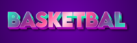 Basketbal Tekst effect